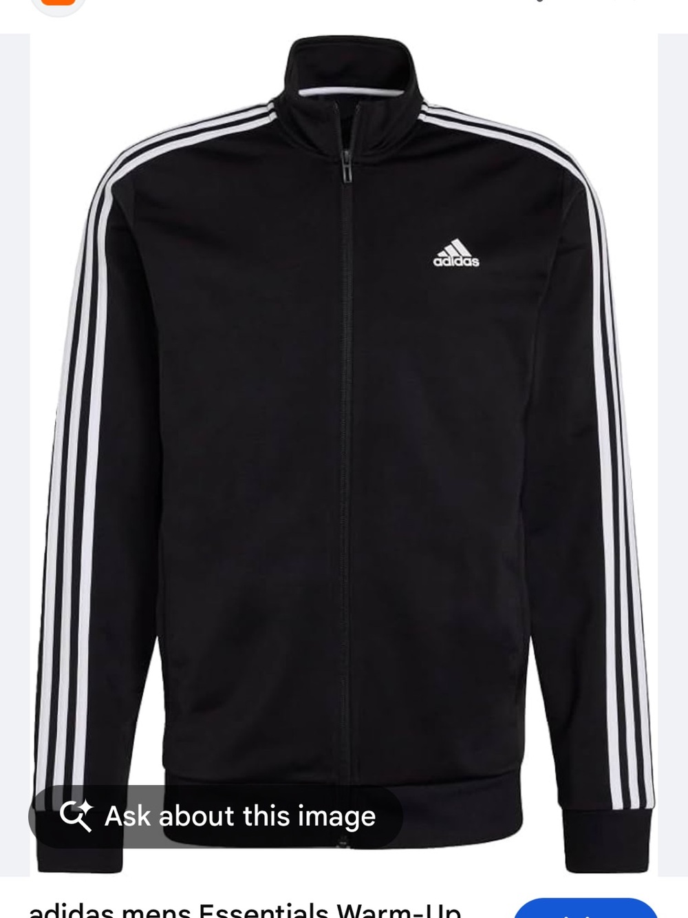 adidas Black Performance Jacket with White Stripes (14/16)